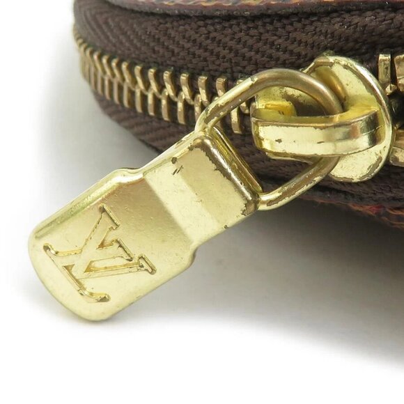 LOUIS VUITTON Damier Ebene Pochette Cosmetic Pouch Brown - Picture 5 of 8